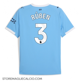 Manchester City Ruben Dias #3 Maglia Gara Casa Repliche 2025-26